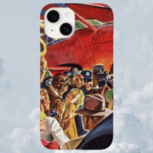 Vintage Single Prop Aeroplane Pilot with Paparazzi iPhone 15 Mini Case
