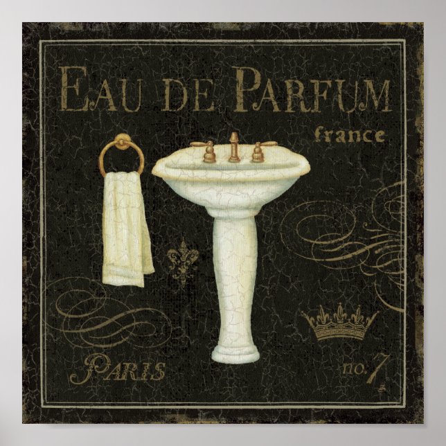 Vintage Sink and Towel Poster (Front)