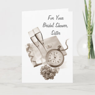VINTAGE SISTER BRIDAL SHOWER CARD