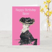 Vintage Sister Large Hat Edouard Manet Birthday Card (Yellow Flower)