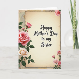 Vintage Sister Mothers Day Card