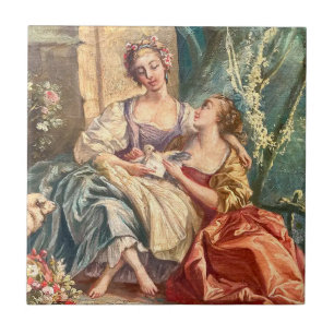 Vintage Sisters Ceramic Tile