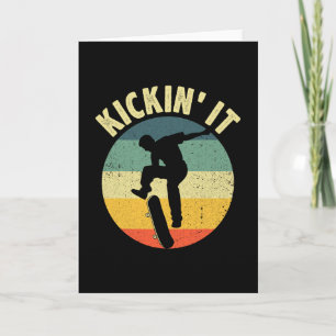 Vintage Skateboard Design For Boys Girls Kids Skat Card