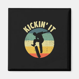 Vintage Skateboard Design For Boys Girls Kids Skat Magnet