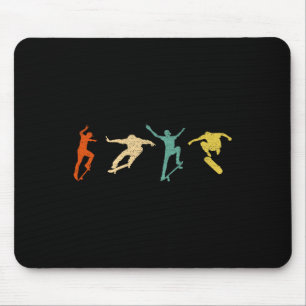 Vintage Skateboard Graphic Design Skateboarder Ska Mouse Pad