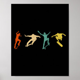 Vintage Skateboard Graphic Design Skateboarder Ska Poster