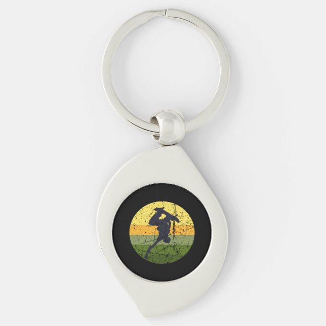 Vintage Skateboard Key Ring (Front)