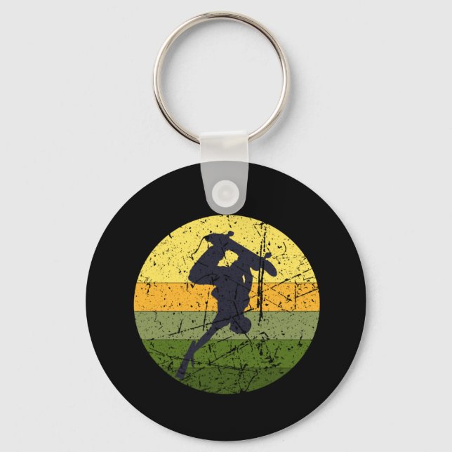Vintage Skateboard Key Ring (Front)