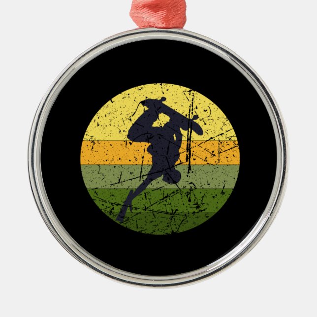 Vintage Skateboard Metal Ornament (Front)