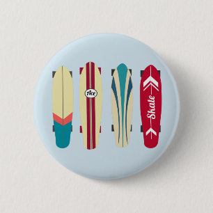 Vintage Skateboards 6 Cm Round Badge