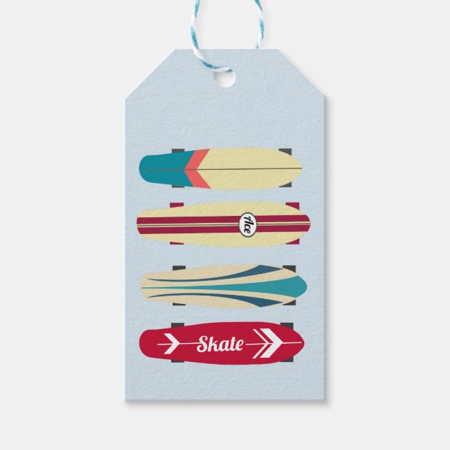 Vintage Skateboards Gift Tags (Front)