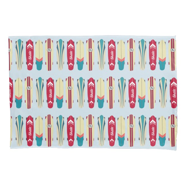 Vintage Skateboards Pillowcase (Front)