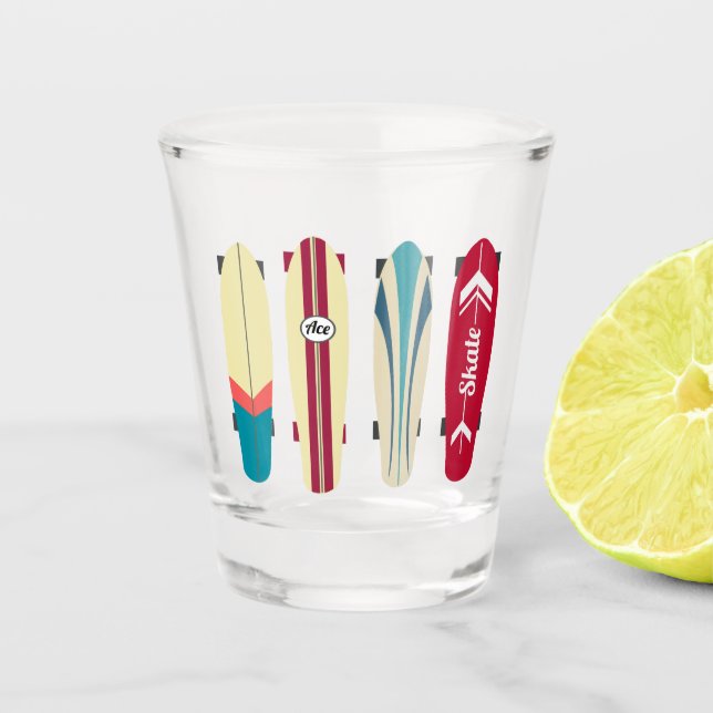 Vintage Skateboards Shot Glass (Front)