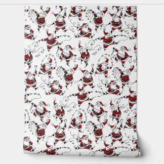 Vintage Skating Santa Wallpaper