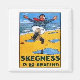 Vintage Skegness Ad - Skegness is so Bracing - Man Magnet