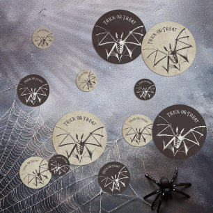 Vintage Skeletal Bat Halloween Confetti