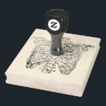 Vintage Skeleton Bones Torso Gothic Halloween Rubber Stamp<br><div class="desc">You can add text to personalise the stamp.</div>