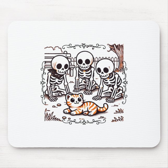 Vintage Skeleton Gathering Sticker  Mouse Pad (Front)