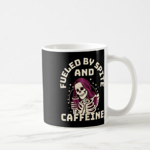 Vintage Skeleton Halloween Fuelled By Spite And Ca Coffee Mug