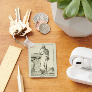 Vintage Skeleton, Human Anatomy by Denis Diderot Key Ring