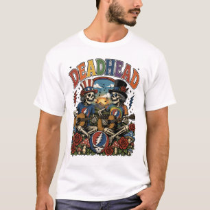 vintage skeleton jam band guitar tee