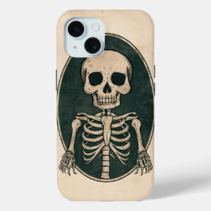 Vintage Skeleton - Just Say Hi iPhone 15 Case