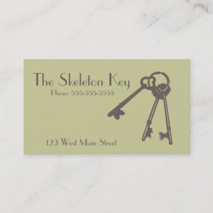 Vintage Skeleton Key Business Card