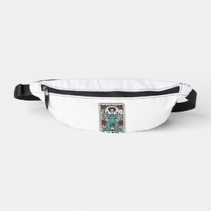 Vintage Skeleton Nurse Tarot Card Shirt Design_1 Bum Bags