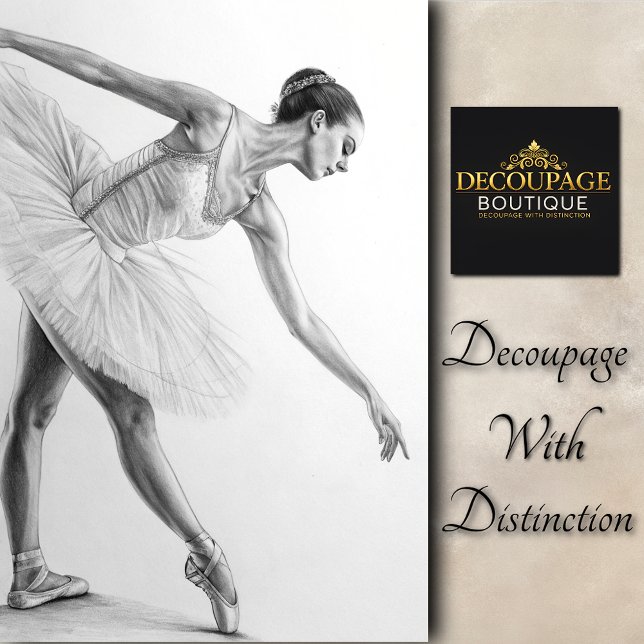 Vintage Sketch Ballerina Decoupage Tissue Paper (Vintage Sketch Ballerina Decoupage Tissue Paper)
