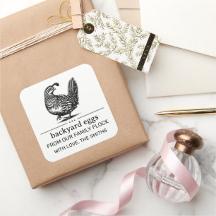 Vintage-Sketch Egg Carton Labels Personalised