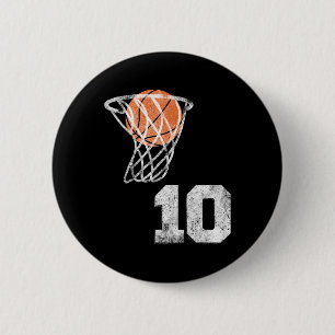 Vintage Sketll Jersey Number 10 Player Number 6 Cm Round Badge