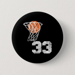 Vintage Sketll Jersey Number 33 Player Number 6 Cm Round Badge