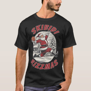 Vintage Sketll Skibidi Rizz Christmas Santa Dunk H T-Shirt