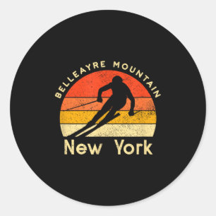 Vintage ski belleayre mountain new york mountain classic round sticker