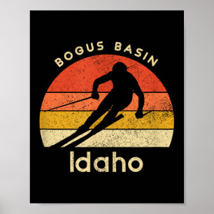 Vintage Ski Bogus Basin Idaho Mountain Poster