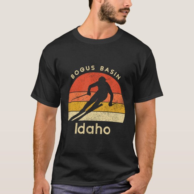 Vintage Ski Bogus Basin Idaho Mountain  T-Shirt (Front)
