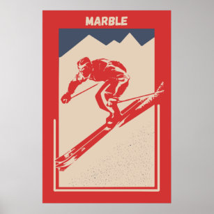 Vintage Ski Canada Resort Marble Mountain Poster