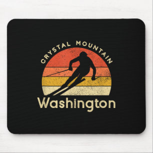 Vintage Ski Crystal Mountain Washington Mountain Mouse Pad