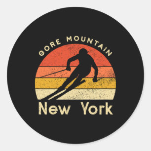 Vintage Ski Gore Mountain New York Mountain  Classic Round Sticker