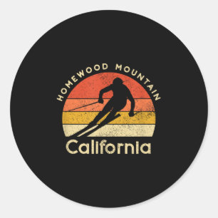 Vintage Ski Homewood Mountain California Classic Round Sticker