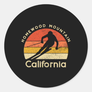 Vintage Ski Homewood Mountain California Classic Round Sticker