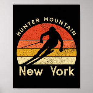 Vintage Ski Hunter Mountain New York Mountain Poster