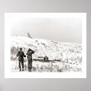 Vintage ski iamge, Security patrol Poster