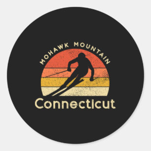 Vintage Ski Mohawk Mountain Connecticut Mountain Classic Round Sticker