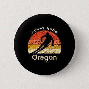 Vintage Ski Mount Hood Oregon Mountain 6 Cm Round Badge