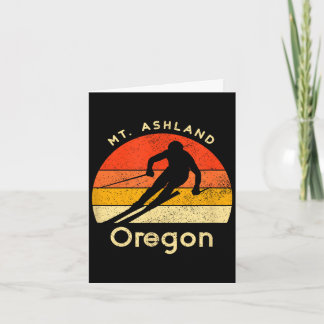 Vintage ski mt ashland oregon mountain  card