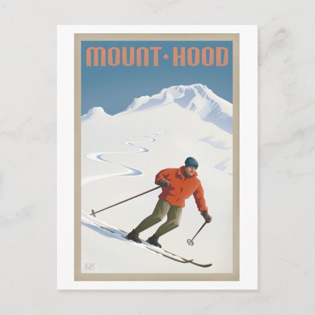 Vintage Ski Mt. Hood Postcard (Front)