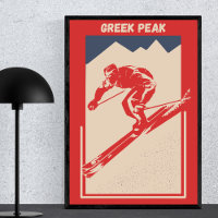 Vintage Ski New York Mountain Resort Greek Peak