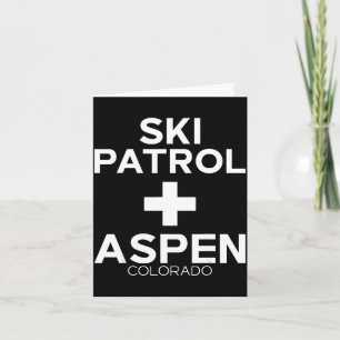 Vintage ski patrol aspen card