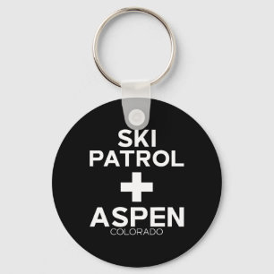 Vintage Ski Patrol Aspen T Shirt Snowboarding Skii Key Ring